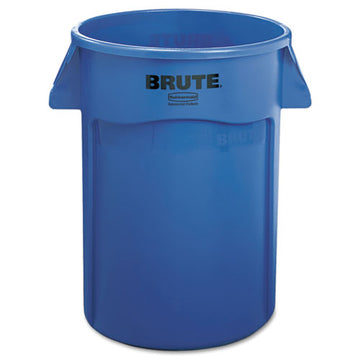 Rubbermaid® Commercial Brute Vented Trash Receptacle, Round, 44 Gal, Blue freeshipping - TVN Wholesale